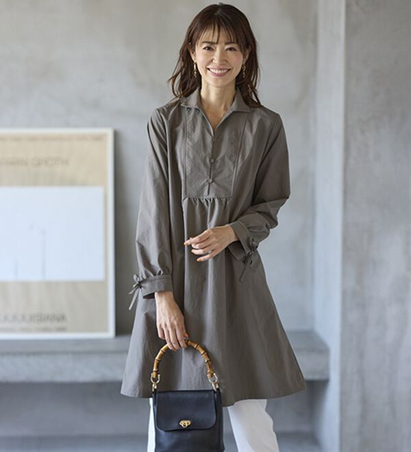 BELLUNA（ベルーナ）の「ナチュラルを楽しむナイロン素材チュニックワンピース（チュニックワンピース）」｜詳細画像