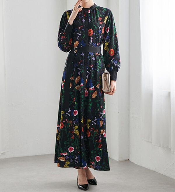 RANAN（ラナン）の「配色ボタニカルシャツワンピース（シャツワンピース）」｜詳細画像