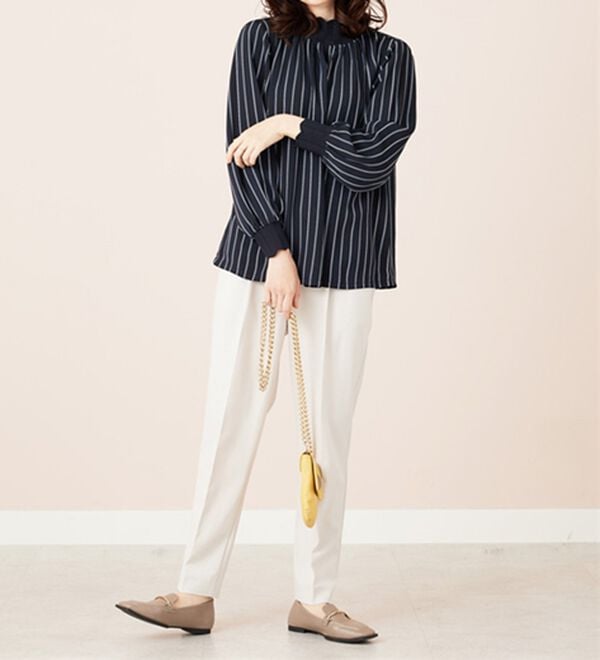 BELLUNA（ベルーナ）の「衿＆袖ニット使い美人顔ブラウス（ブラウス）」｜詳細画像