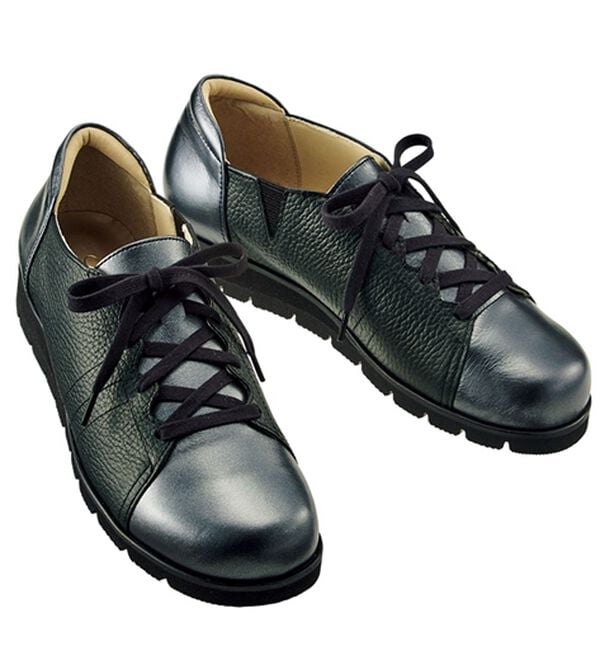 ルフラン（ルフラン）の「＜ラシーナコンフォート＞４Ｅ異素材切替デザインシューズ（スニーカー）」｜ブラック