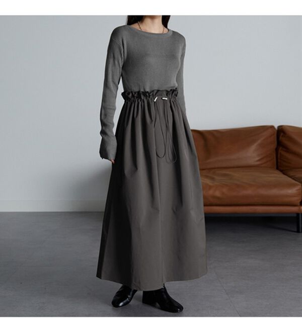 RANAN（ラナン）の「ドロストニットドッキングワンピース（ドッキングワンピース）」｜詳細画像