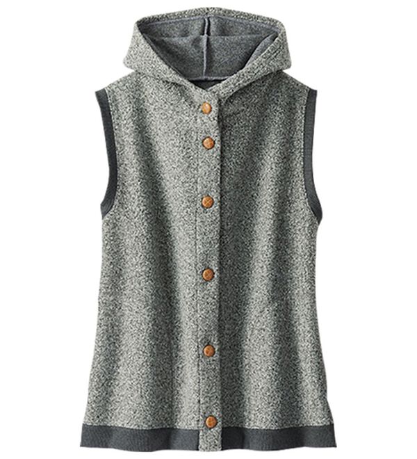 BELLUNA（ベルーナ）の「ループ風素材フード付ベスト（ベスト）」｜詳細画像