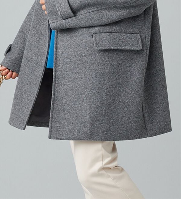 BELLUNA（ベルーナ）の「ウール調スタンド衿ミドル丈コクーンコート（ハーフコート）」｜詳細画像