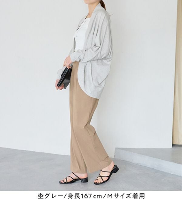 Viola e Viola（ヴィオラ エ ヴィオラ）の「【５つの機能付】ＵＶ対策に！ひんやり　ゆるドルマンカーディガン（ニットカーディガン）」｜詳細画像