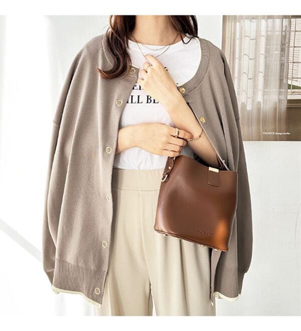 GeeRA（ジーラ）の「前後２ｗａｙ配色スポンディッシュカーディガン（ニットカーディガン）」｜詳細画像