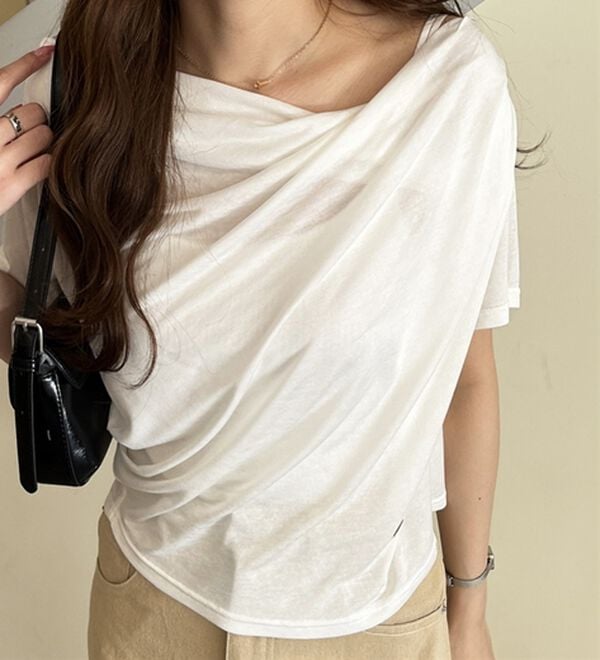 GeeRA（ジーラ）の「スラブシアーオフショルトップス（カットソー）」｜詳細画像