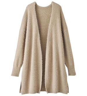 BELLUNA（ベルーナ）の「ふんわりシャギー素材ニットカーディガン（ニットカーディガン）」｜モカ