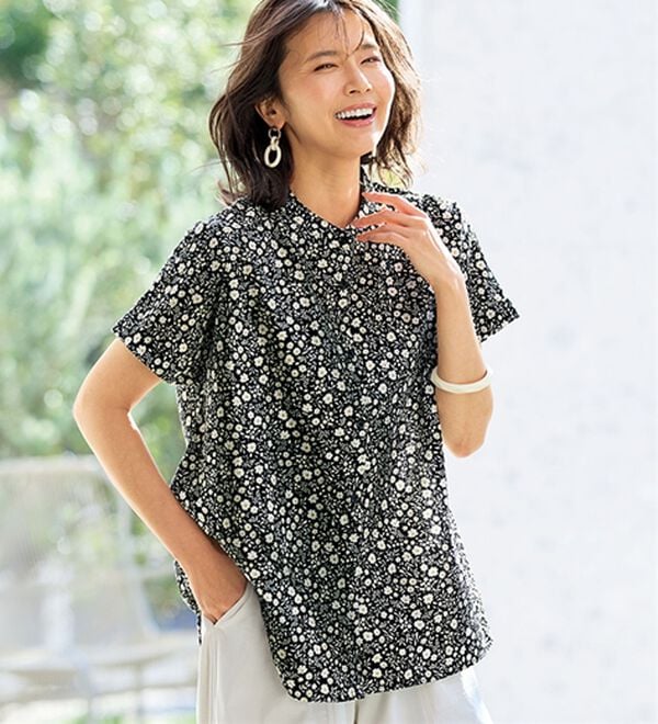 BELLUNA（ベルーナ）の「さらっと爽快！ポコポコサッカーブラウス（ブラウス）」｜詳細画像