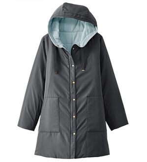 BELLUNA（ベルーナ）の「【Ａｉｒｙ＆Ｗａｒｍ】エアリーライトウォームコート（ハーフコート）」｜チャコール／サックス