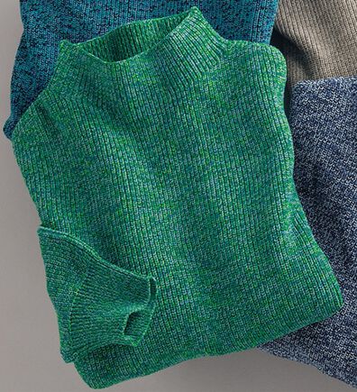 「＜イネド　オム＞杢調ボトルネックセーター（メンズニット・セーター）」