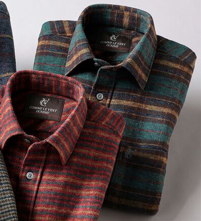 「＜コムルヴァン・オム＞コットンツイード柔らかボタンダウンシャツ（メンズシャツ）」