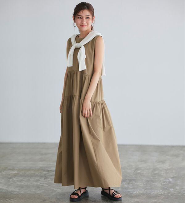 Pierrot（ピエロ）の「ラウンドティアードワンピース（カットソーワンピース）」｜詳細画像