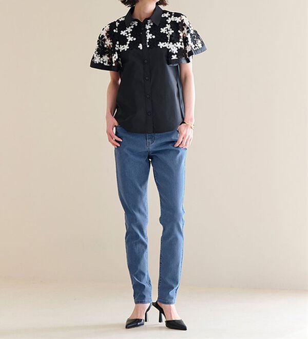 RANAN（ラナン）の「レディベーシック５ポケットスキニーデニムパンツ（フルレングスパンツ）」｜詳細画像