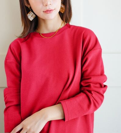 A HAPPY MARILYN（アハッピーマリリン）の「【Ｍ～８Ｌ】名品！「３つのシルエット」と「長袖／半袖」から選べる 綿混 ベーシック Ｔシャツ（Tシャツ）」