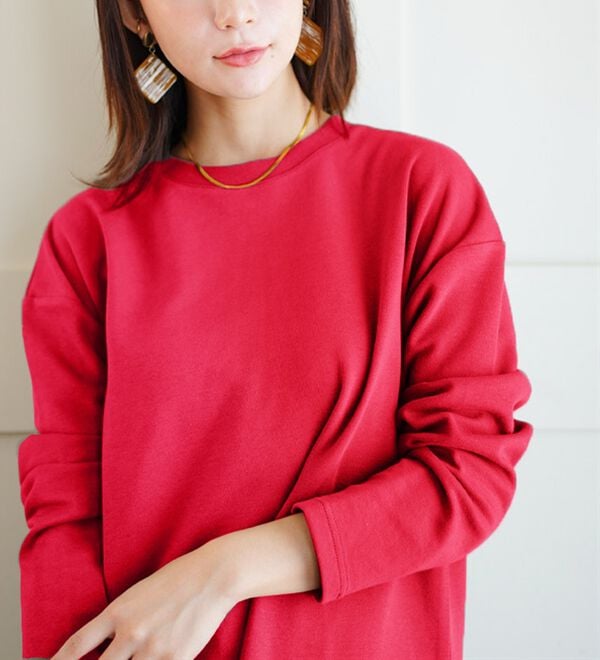 A HAPPY MARILYN（アハッピーマリリン）の「【Ｍ～８Ｌ】名品！「３つのシルエット」と「長袖／半袖」から選べる 綿混 ベーシック Ｔシャツ（Tシャツ）」｜詳細画像