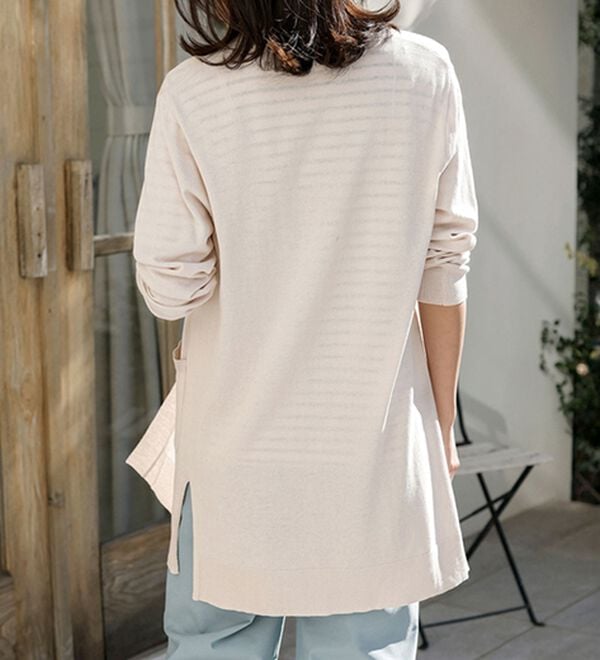 BELLUNA（ベルーナ）の「ヒンヤリ冷感！洗えるロング丈カーディガン（ニットカーディガン）」｜詳細画像