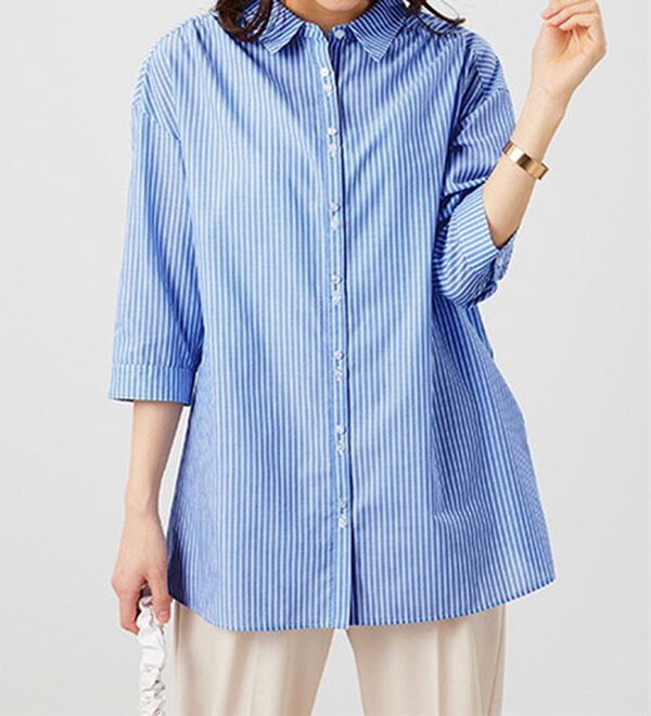 【極美品】CULLNI ブルーリボンシャツ 完売品 新規取扱ブランド【CULLNI / クルニ】リボンシャツ、パーカー