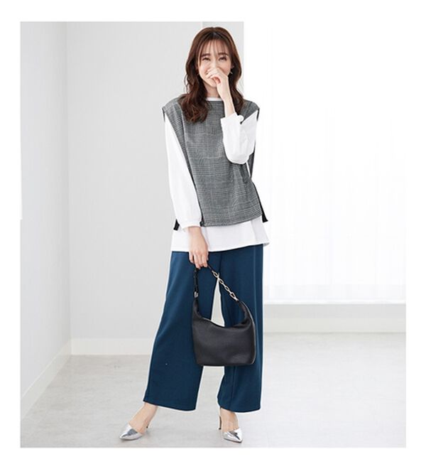 BELLUNA（ベルーナ）の「カットソージャカード素材ベストアンサンブル（アンサンブル）」｜詳細画像