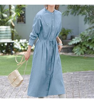 LAVIENNE（ラヴィエンヌ）の「デニムシャツワンピース（シャツワンピース）」｜詳細画像