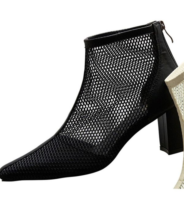 RANAN（ラナン）の「メッシュショートブーツ（ブーツ）」｜ブラック