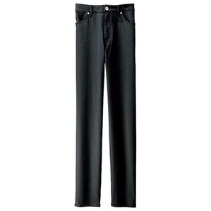 BELLUNA（ベルーナ）の「花粉対策！綿サテンストレッチカラーパンツ（フルレングスパンツ）」｜黒