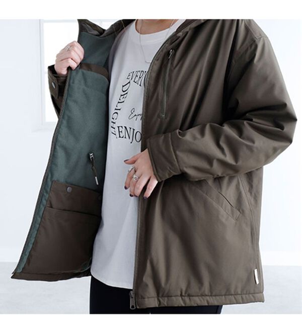 BELLUNA（ベルーナ）の「＜ｓｏｒａｆｕｋｕ＞中わたハンズフリージャケット（ハーフコート）」｜詳細画像