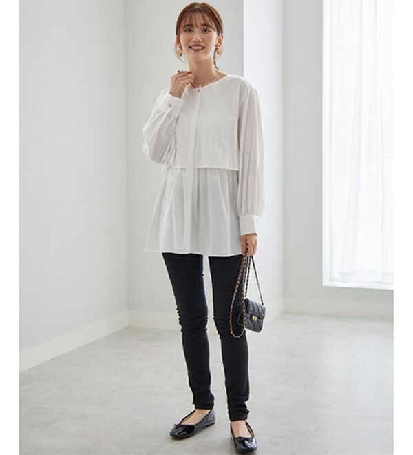 GeeRA（ジーラ）の「羽織にもなる！ペプラムシャツチュニック（チュニック）」｜詳細画像