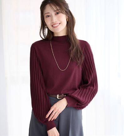 alotta（アロッタ）の「【毛玉になりにくい】大人上品袖プリーツニット（ニット・セーター）」