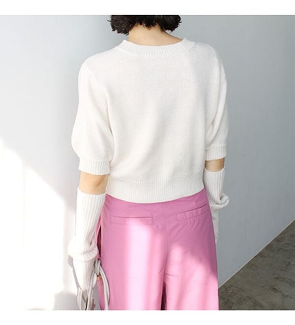 GeeRA（ジーラ）の「マルチウェイアームウォーマー付ニットカーディガン（ニットカーディガン）」｜詳細画像