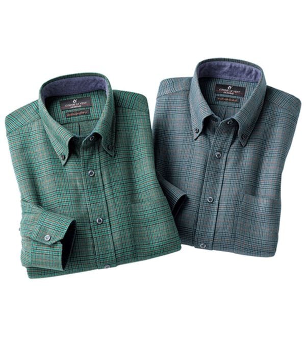 「着脱簡単！洗えるウールブレンドシャツ（メンズシャツ）」｜詳細画像