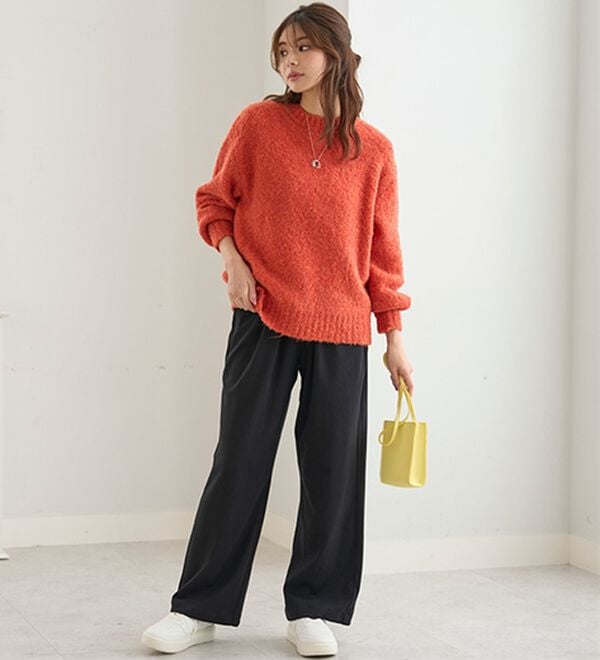 BELLUNA（ベルーナ）の「【メルティポンチ】ドレープイージーパンツ（ワイドパンツ・ガウチョ）」｜詳細画像