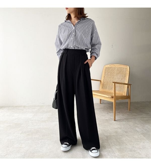 GeeRA（ジーラ）の「インタックスラックスワイドパンツ（フルレングスパンツ）」｜詳細画像