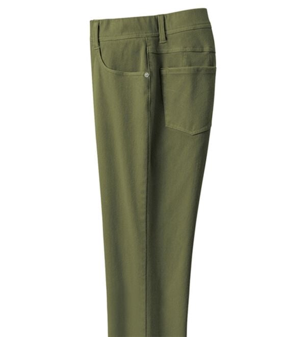 ルフラン（ルフラン）の「楽らく素敵！全方向ストレッチ綿混パンツ（フルレングスパンツ）」｜カーキ