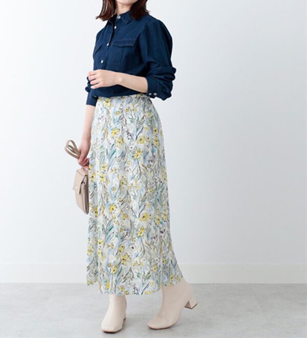 BELLUNA（ベルーナ）の「ポケットデザインデニムシャツチュニック（チュニック）」｜詳細画像