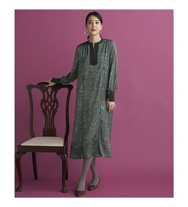 BELLUNA（ベルーナ）の「＜ウィリアムモリス柄＞プリントワンピース（プリントワンピース）」｜詳細画像