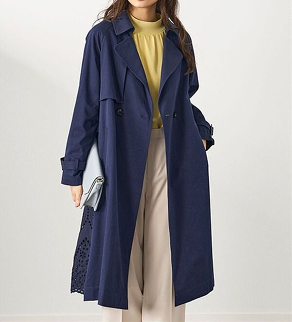 BELLUNA（ベルーナ）の「バックレースデザイン華やぎトレンチコート（ロングコート）」｜詳細画像