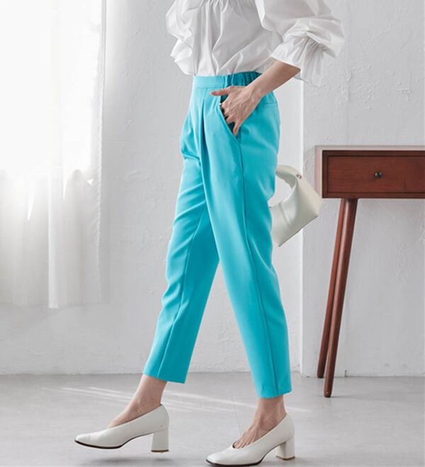 RANAN（ラナン）の「【選べる股下】ひんやり美脚シルエットタックパンツ（フルレングスパンツ）」｜詳細画像