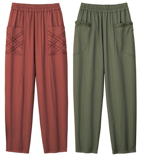 ルフラン（ルフラン）の「【２本組】ポケットかわいい！イージーパンツ（フルレングスパンツ）」｜詳細画像