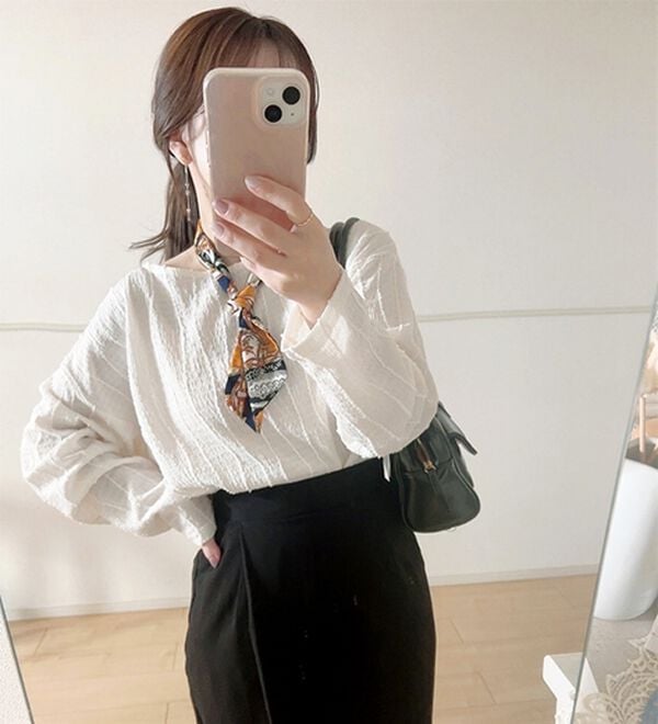 GeeRA（ジーラ）の「シャギージャカードボートネックカットソー（カットソー）」｜詳細画像