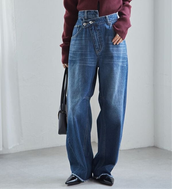 RANAN（ラナン）の「クロスウエストカーブデニム（フルレングスパンツ）」｜詳細画像