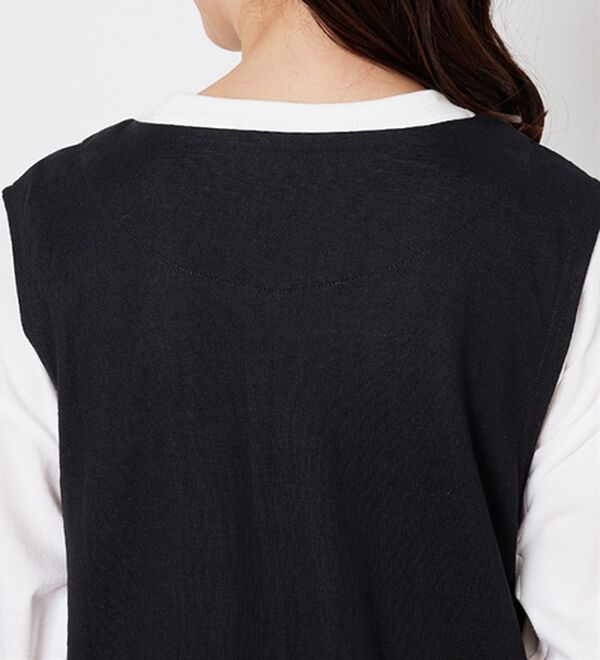 BELLUNA（ベルーナ）の「ドロスト使いポケット付ロングジレ（ジレ）」｜詳細画像