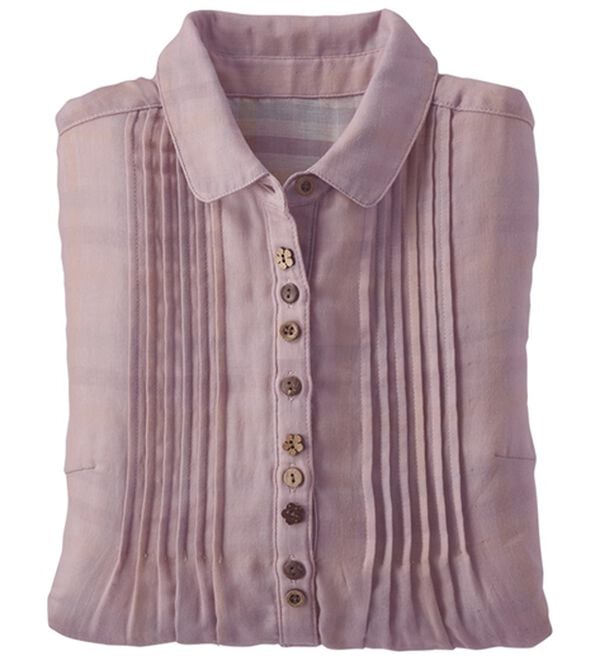 BELLUNA（ベルーナ）の「綿１００％ダブルガーゼブラウス（ブラウス）」｜ローズ