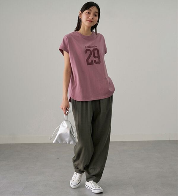 BELLUNA（ベルーナ）の「綿麻ダブルガーゼポッケギャザーパンツ（フルレングスパンツ）」｜詳細画像