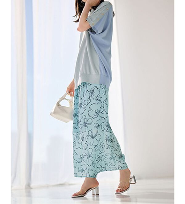 RANAN（ラナン）の「ひんやり！バイカラードルマンニットチュニック（ニット・セーター）」｜詳細画像