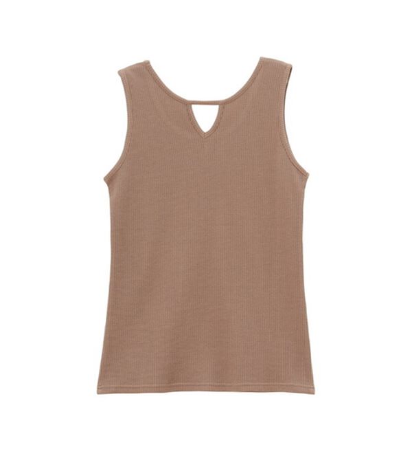 GeeRA（ジーラ）の「前後２ｗａｙスリットネックワッフルタンクトップ（タンクトップ・キャミソール）」｜詳細画像