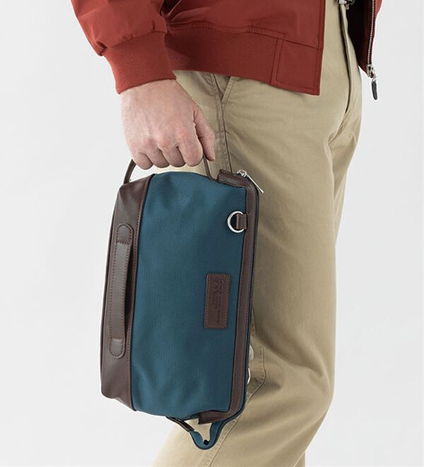 「＜ヒロココシノオムベーシック＞大きく開き、中が見やすいショルダーバッグ（メンズショルダーバッグ）」｜詳細画像