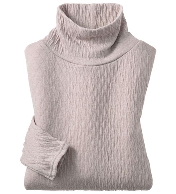 「【３色組】すごくのび～る綿混ふっくら編みタートル（肌着・インナーウェア）」｜詳細画像