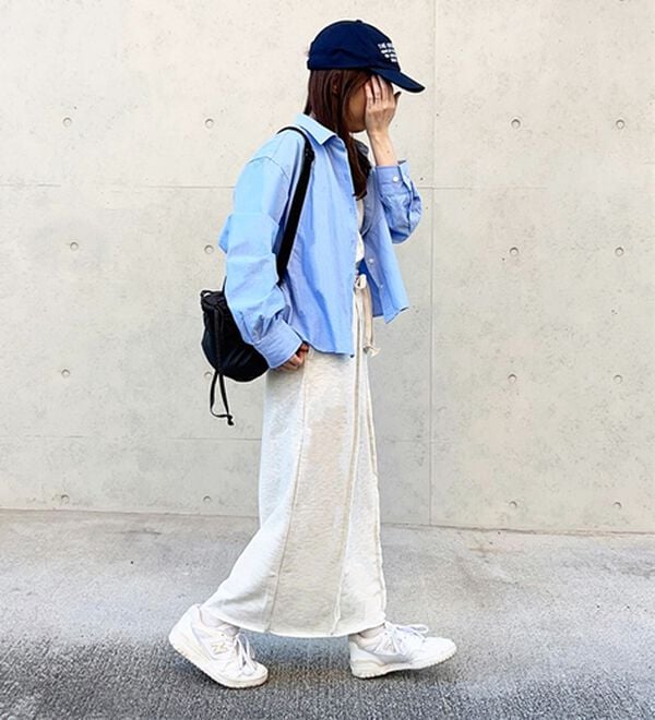 GeeRA（ジーラ）の「すっきり見え！フロントラインスウェットナロースカート（ロングスカート）」｜詳細画像