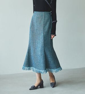 RANAN（ラナン）の「フリンジツイードマーメイドスカート（ロングスカート）」｜詳細画像