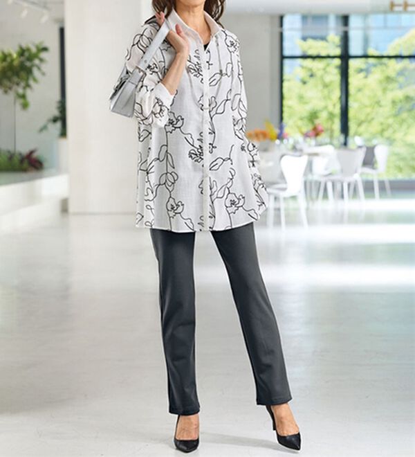 BELLUNA（ベルーナ）の「日本製裏起毛ハイテンションパンツ（フルレングスパンツ）」｜詳細画像